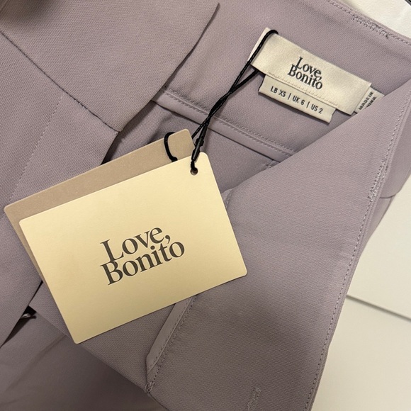 Love Bonito High Rise Lavender Wide-Leg Trousers size XS - Picture 11 of 12